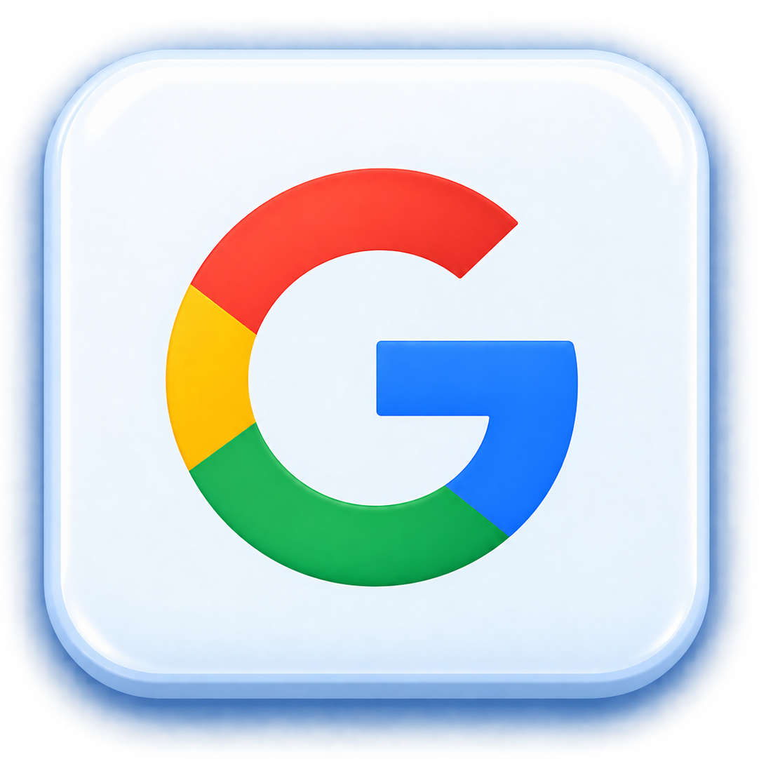 Logotipo de Google, con la letra G en colores rojo, amarillo, verde y azul sobre fondo blanco.