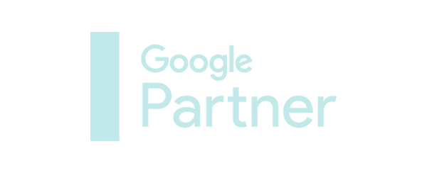 Logotipo de Google Partner en fondo negro.