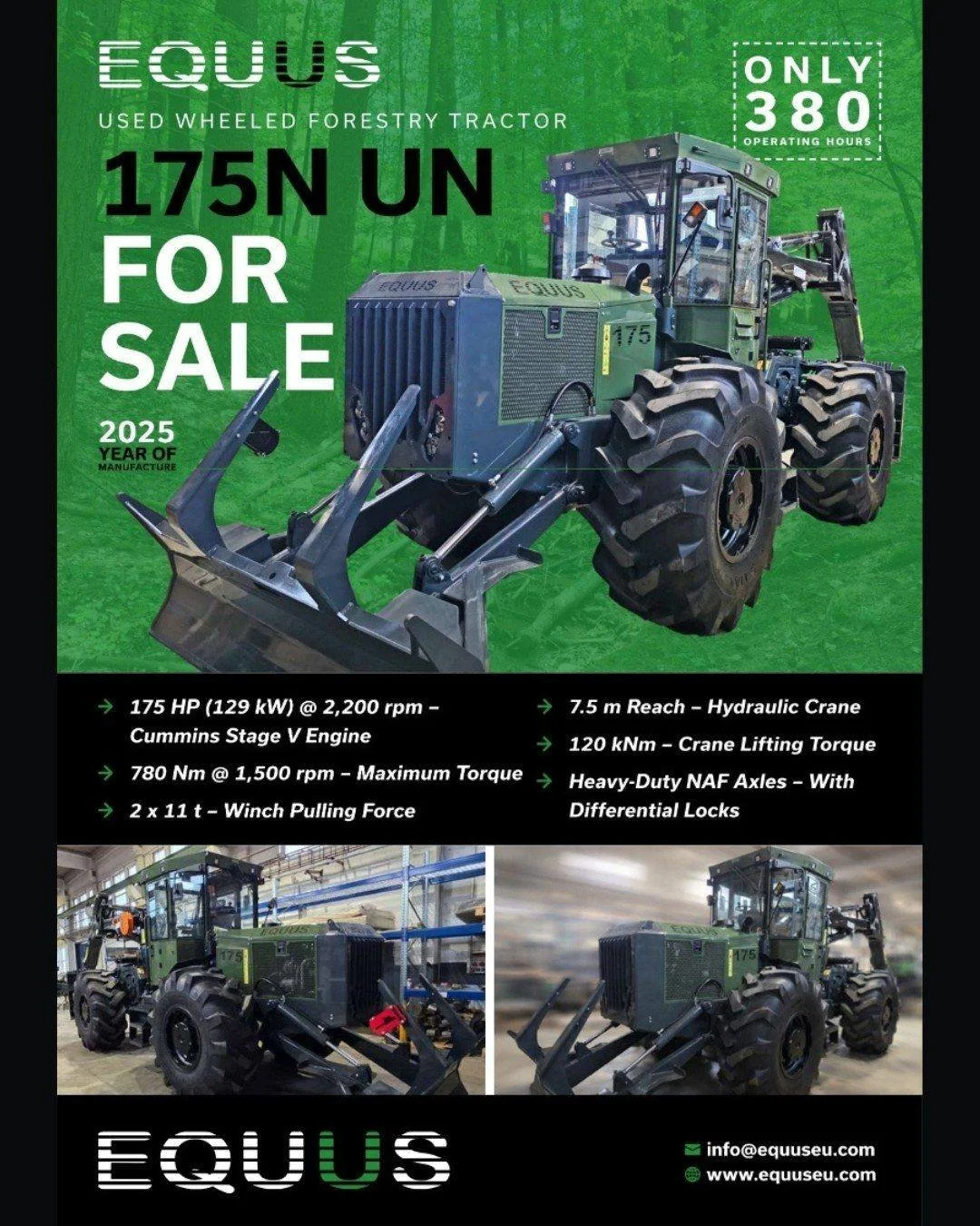 🇬🇧 𝗦𝗣𝗘𝗖𝗜𝗔𝗟 𝗢𝗙𝗙𝗘𝗥🌲🚜
⏩ 𝗙𝗢𝗥 𝗦𝗔𝗟𝗘: 𝗘𝗤𝗨𝗨𝗦 𝟭𝟳𝟱𝗡 𝗨𝗡 𝗙𝗼𝗿𝗲𝘀𝘁𝗿𝘆 𝗪𝗵𝗲𝗲𝗹𝗲𝗱 𝗧𝗿𝗮𝗰𝘁𝗼𝗿
⏱️ 380 operating hours
📩 Interested? Get in touch with us for more details.

🇸🇰 𝗠𝗜𝗠𝗢𝗥𝗜𝗔𝗗𝗡𝗔 𝗣𝗢𝗡𝗨𝗞𝗔🌲🚜
⏩ ?