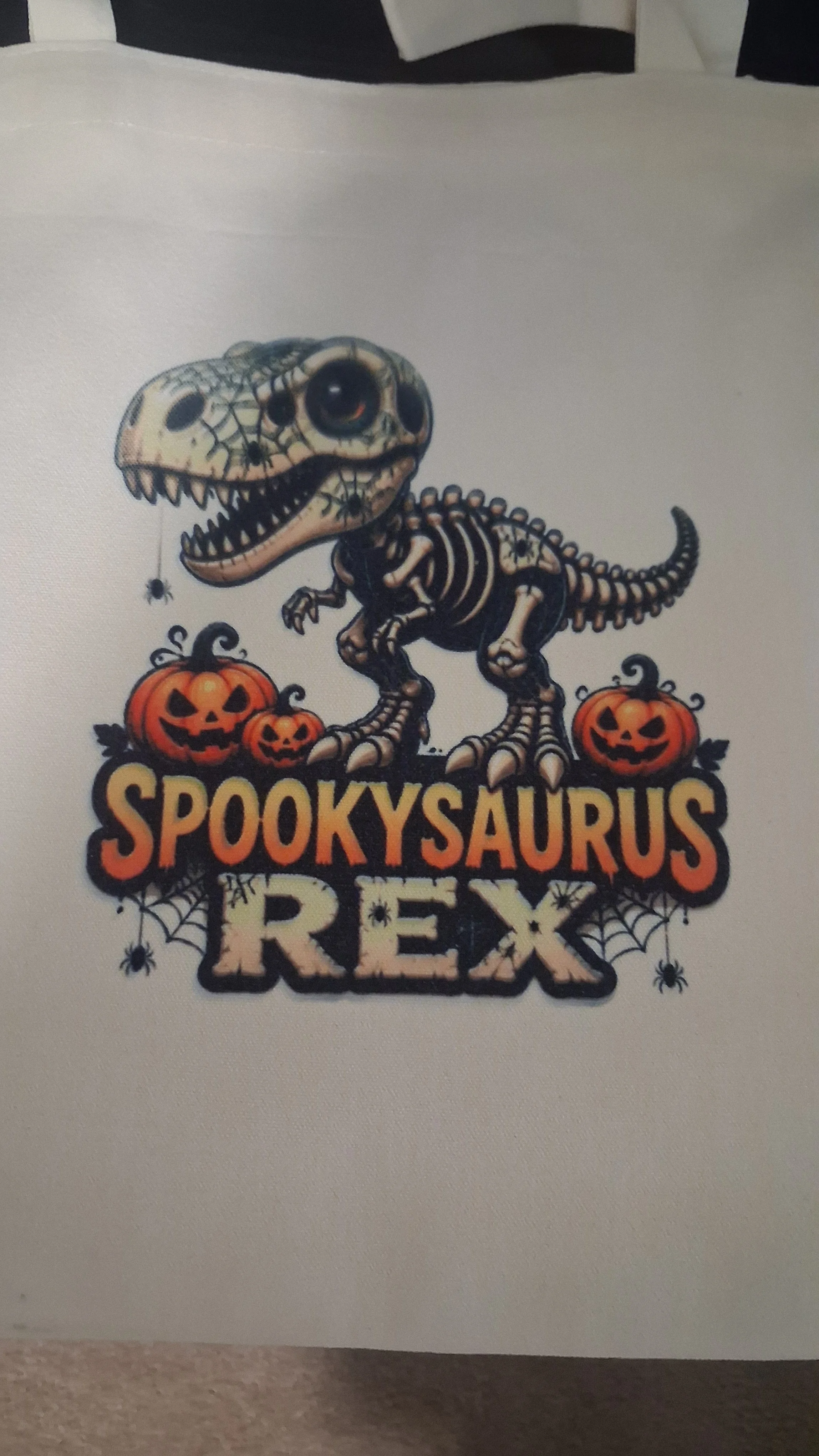 Halloween Tote Skeleton Dinasour