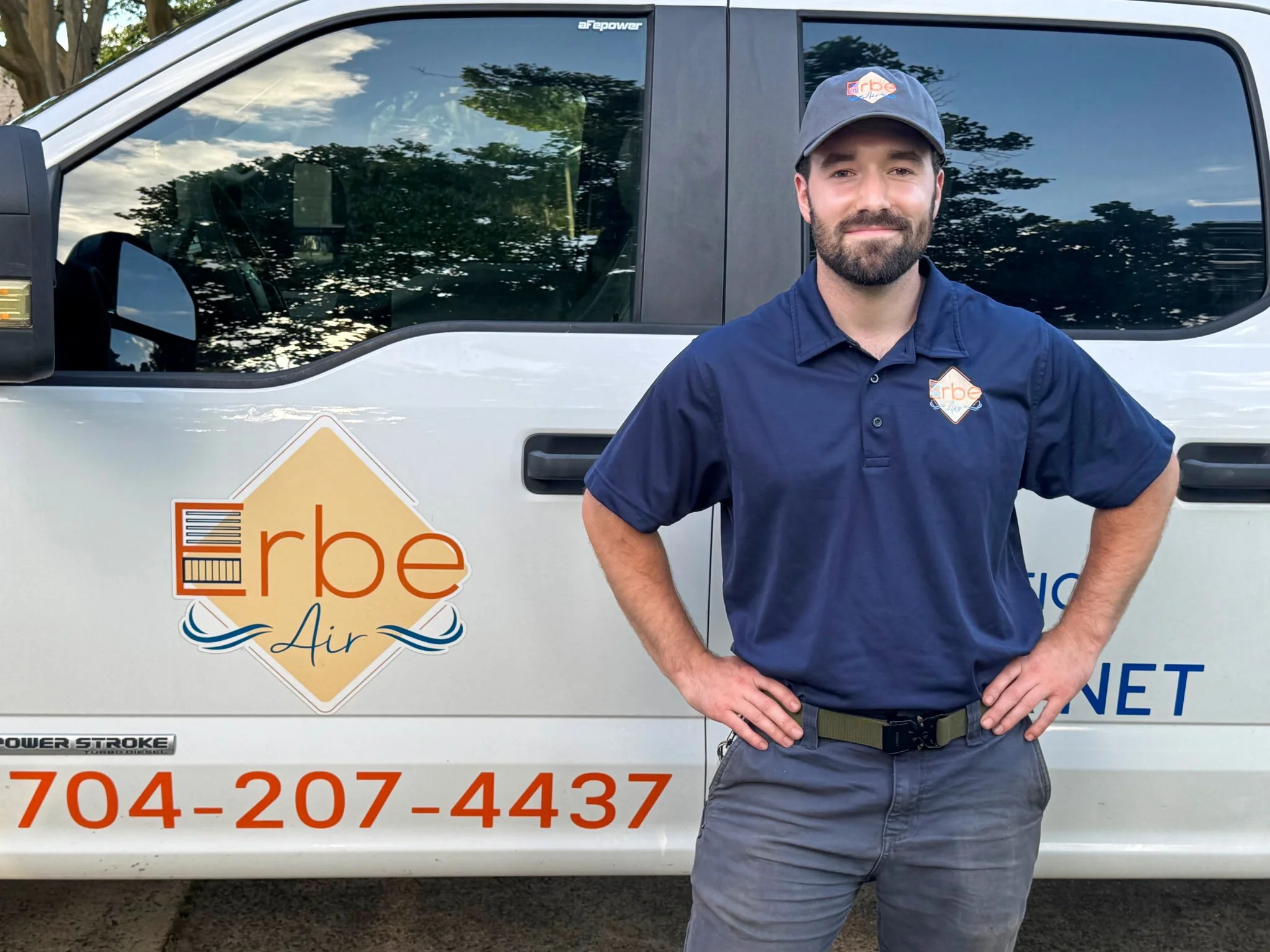 Caleb Jenkins, founder and owner of Erbe Air LLC, offering expert heating and cooling installation, maintenance, and repair in Charlotte NC.