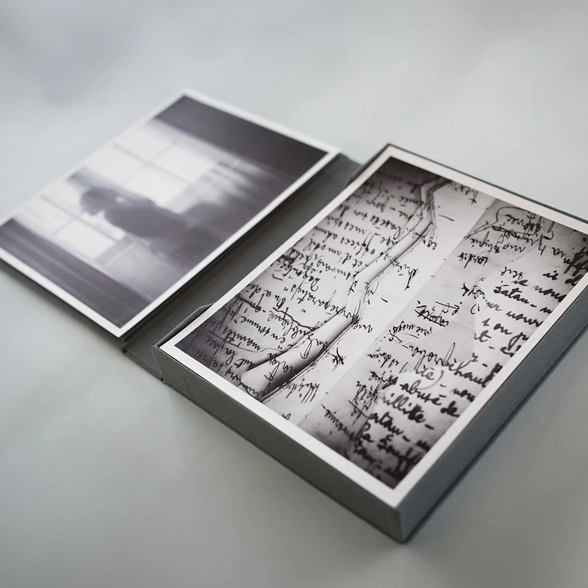 Open collector’s box showing two fine art prints from I Also Fight Windmills.