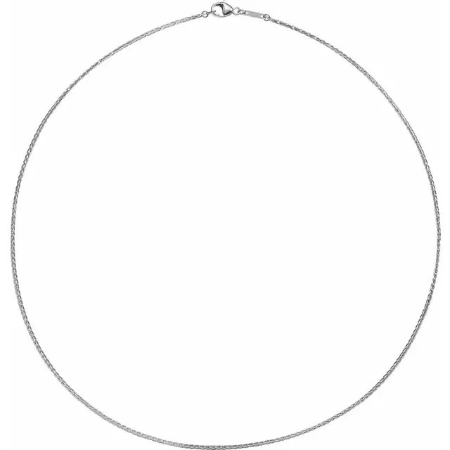 Platinum 1.2 mm Solid Wheat Chain — 16"