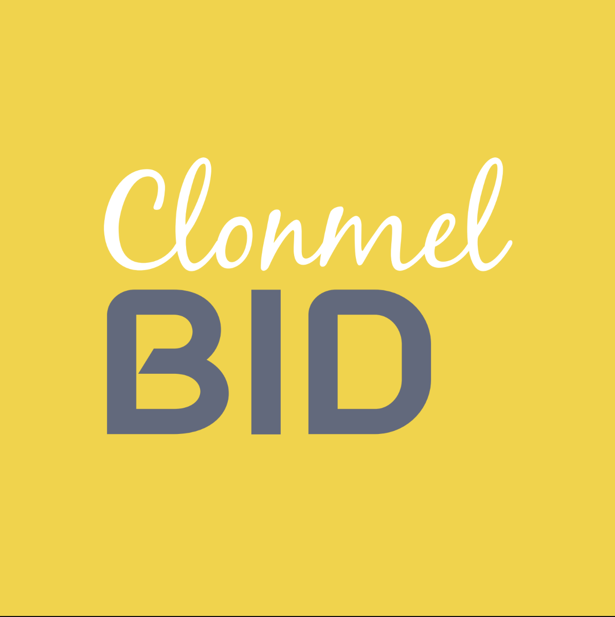 Yellow background with white and gray text that says 'Channel BID'.