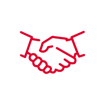 Zeichnung eines Handschlags