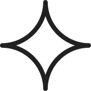 Simple black line drawing of a star-like shape with four points