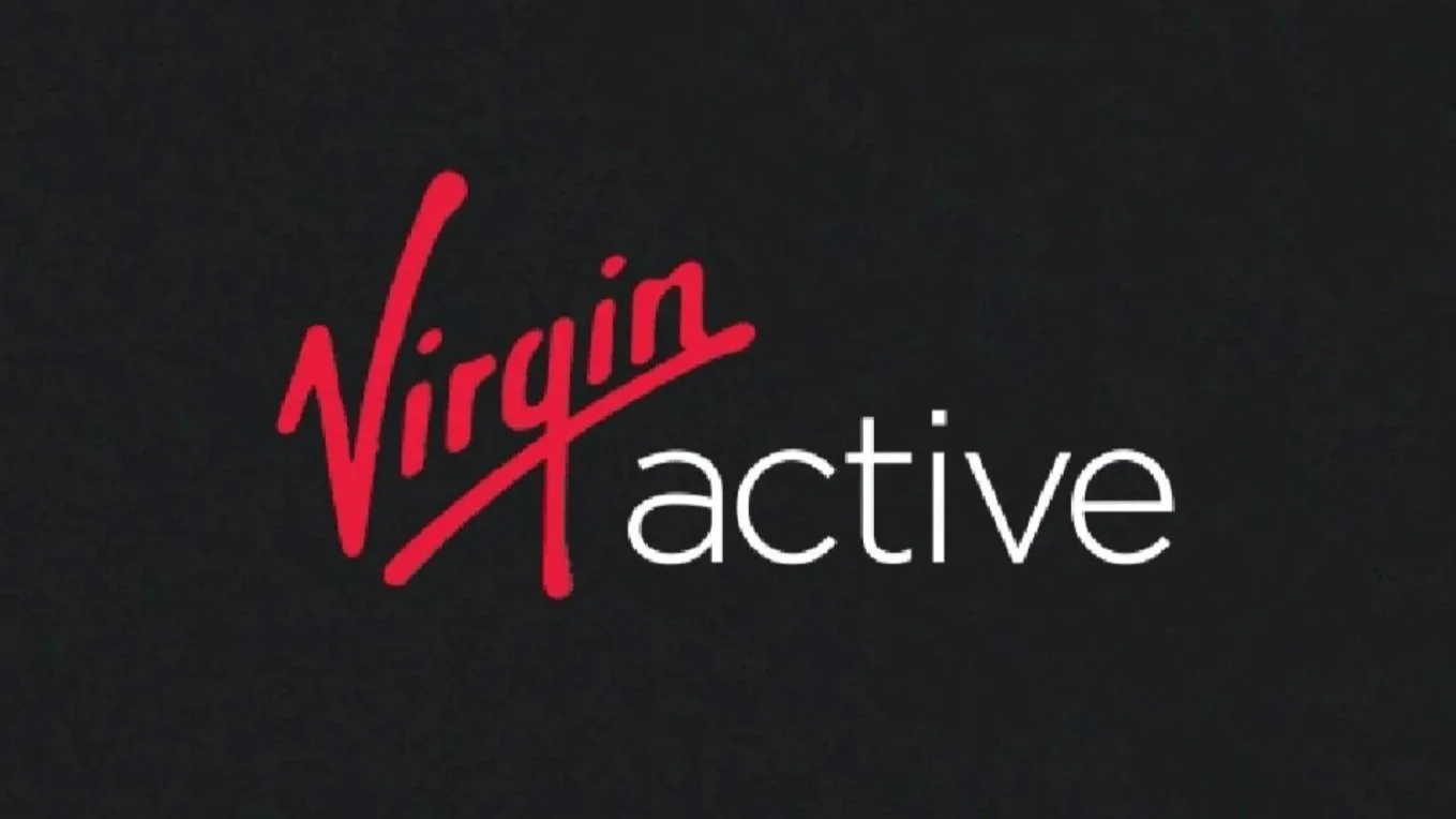 Virginia Active logo with the word 'Virginia' in red handwritten script and 'active' in white lowercase typed font on a black background.