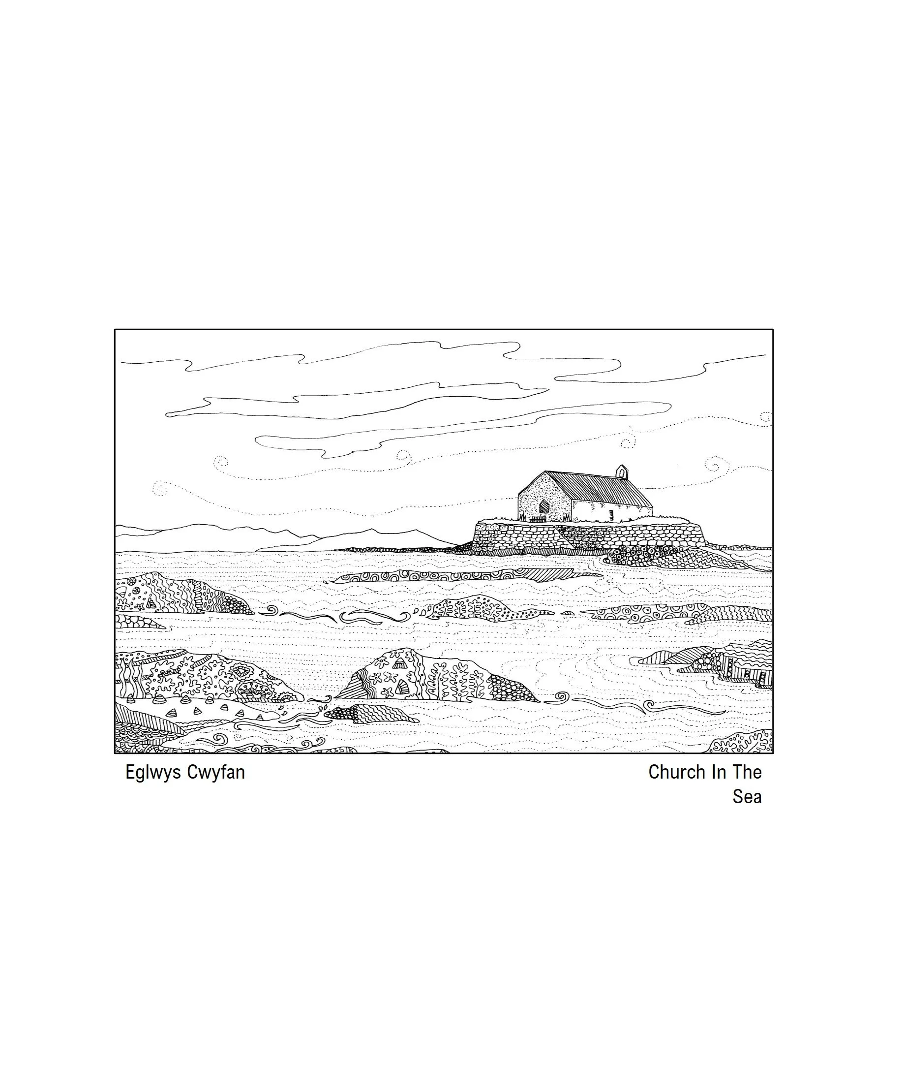 Greeting card - Church in the Sea