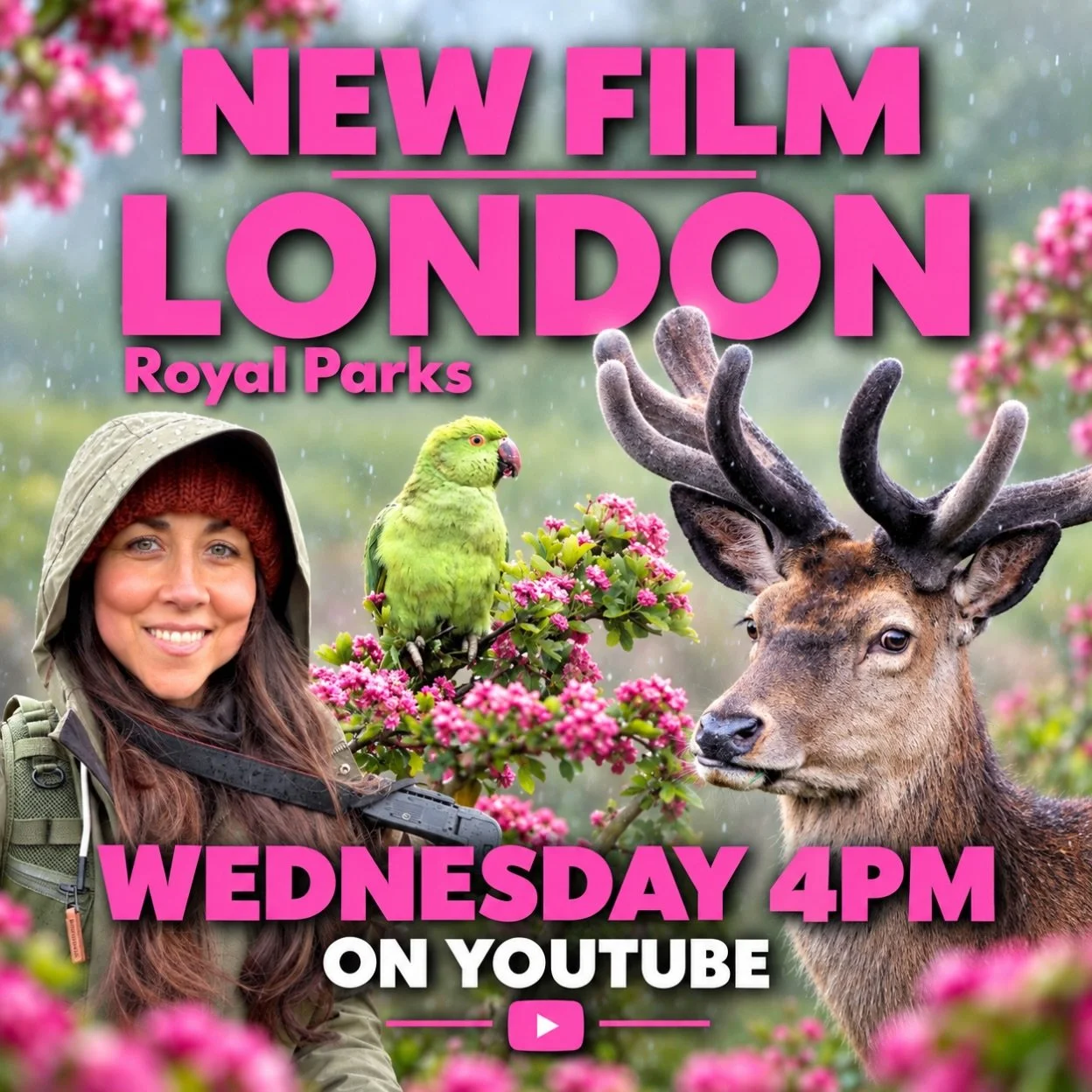 This Wednesday, I&rsquo;m heading into London&rsquo;s Royal Parks to see just how wild the capital really is! 🦌

From noisy Parakeets to Red Deer in the rain&hellip; this one felt very different from Bempton - but I loved making it and I hope you lo