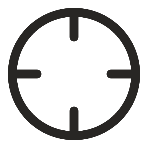 Silhouette of a clock face without hands.