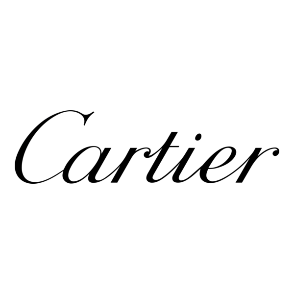 Cartier logo in black script font on a white background.
