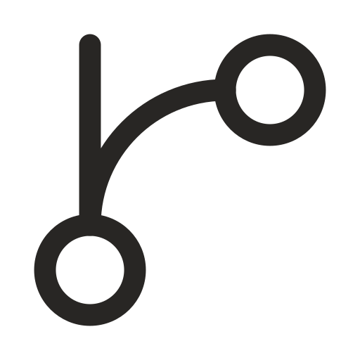 Line drawing of a simple circuit with two connected nodes.