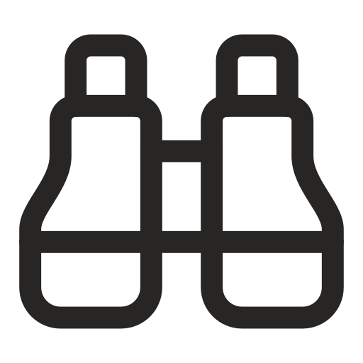 Outline icon of binoculars