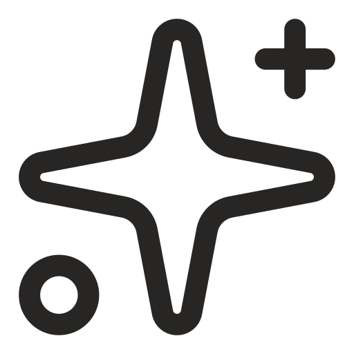 A plus symbol, a circle, and a star shape on a dark background.