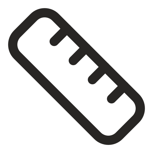 Icon of a ruler or measuring tape.
