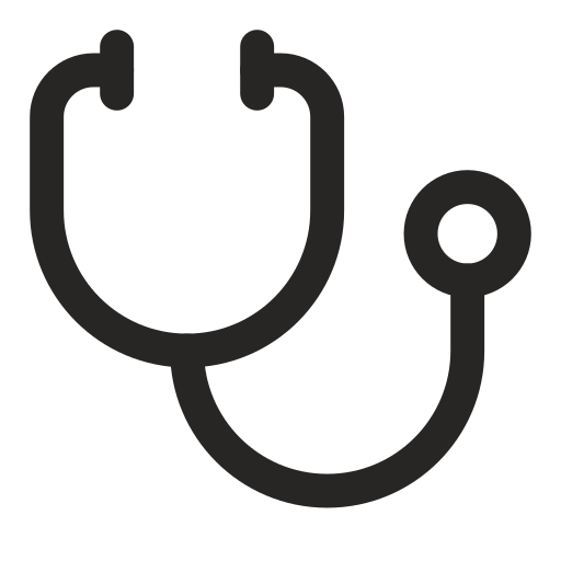 Icon of a stethoscope.