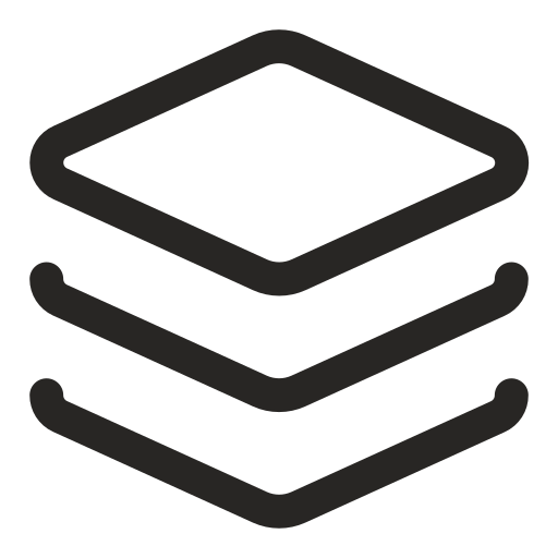 Icon representing multiple stacked layers or documents.