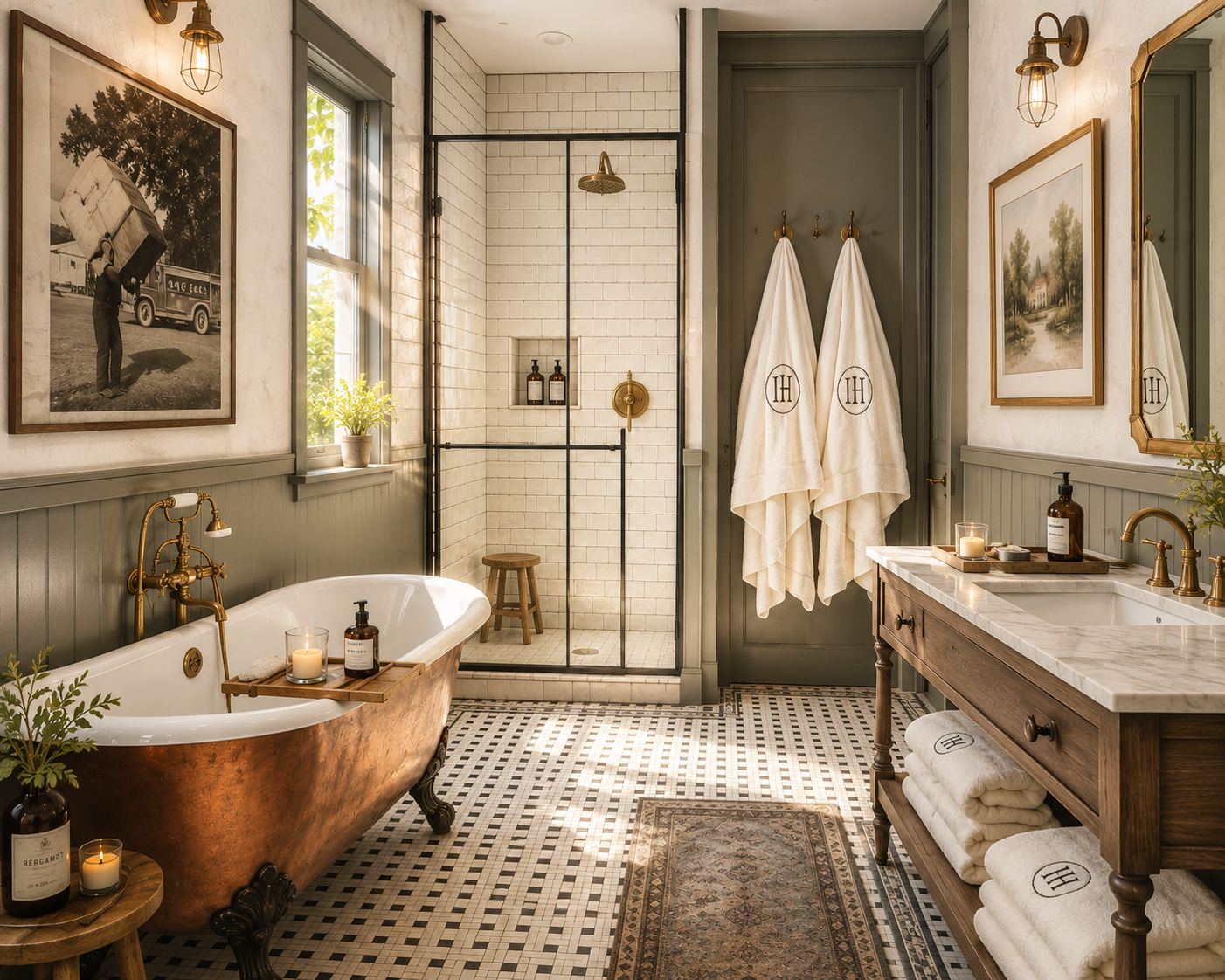 Guest bathroom concept for The Ice House Hotel