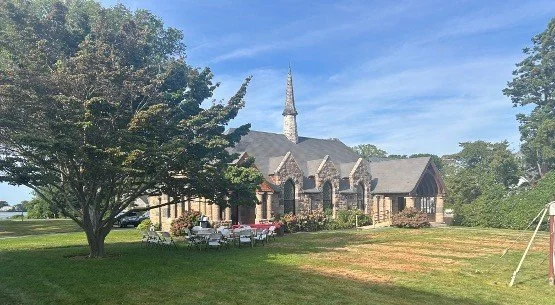 The Parish House, set up for Lemonade on the Lawn Social Hour