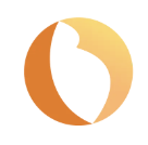 A circular logo with an orange outer ring and a white shape resembling a stylized lowercase 'a' in the center.