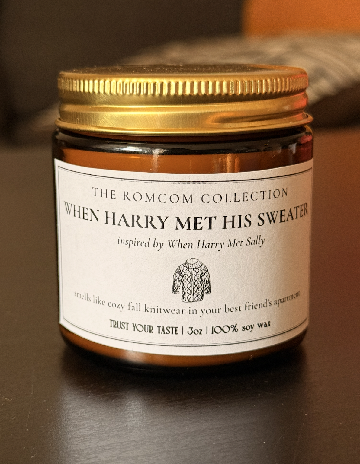 When Harry Met His Sweater 3 oz Candle