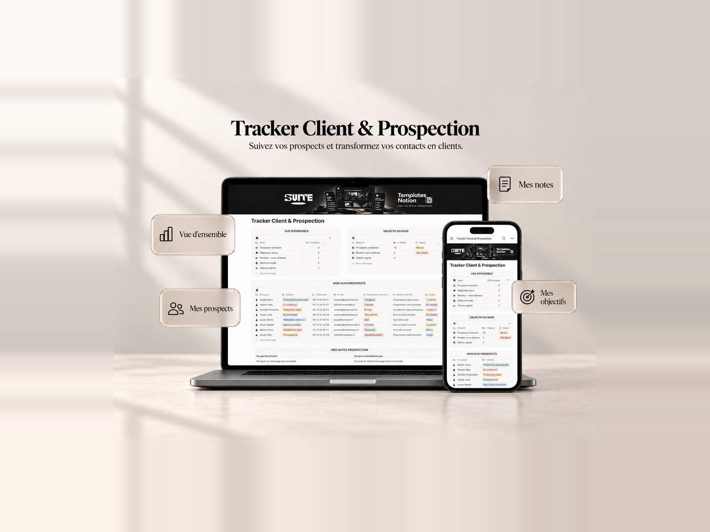 Template Notion Tracker Prospection & Clients