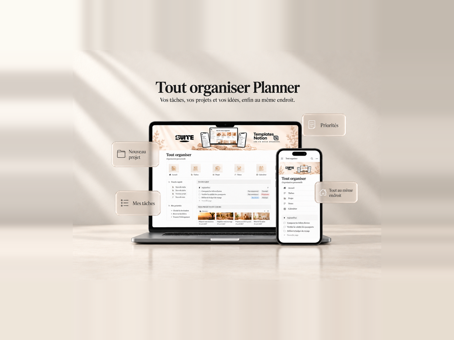 Template Notion Tout Organiser simple