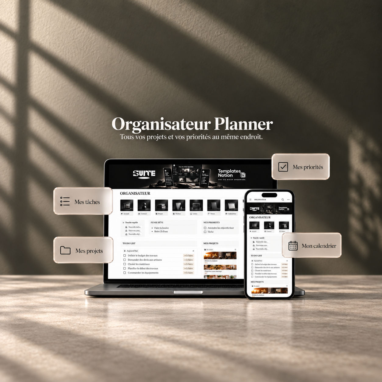 Template Notion Organisateur complet