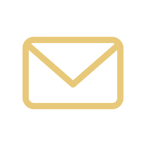 Goldene E-Mail-Icon auf schwarzem Hintergrund