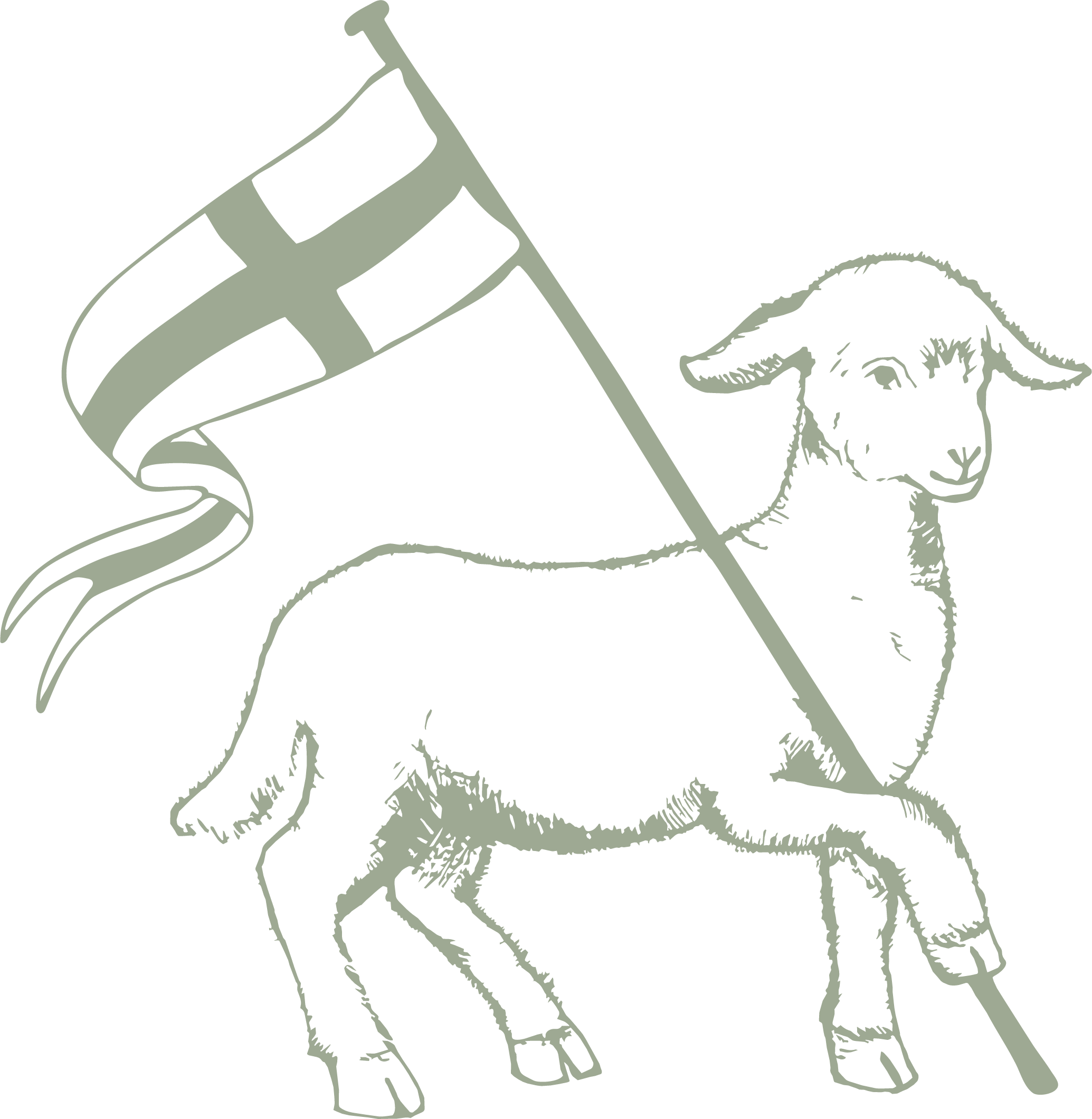 Lamb of God with a banner