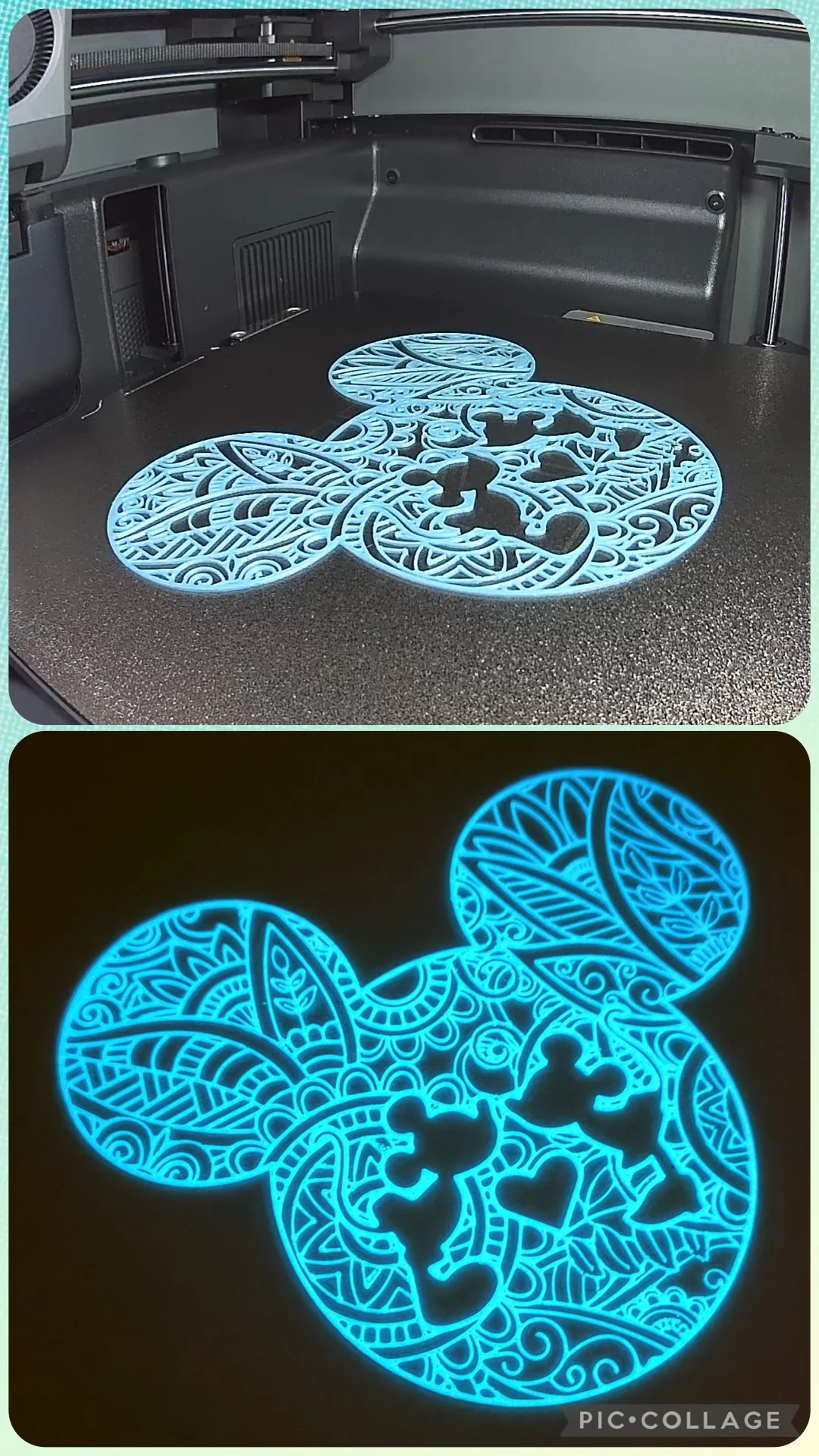 glow in dark mouse wall art