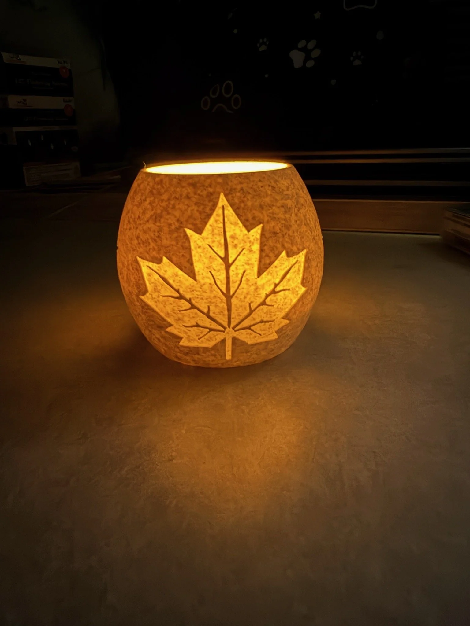 Autum tea light candle