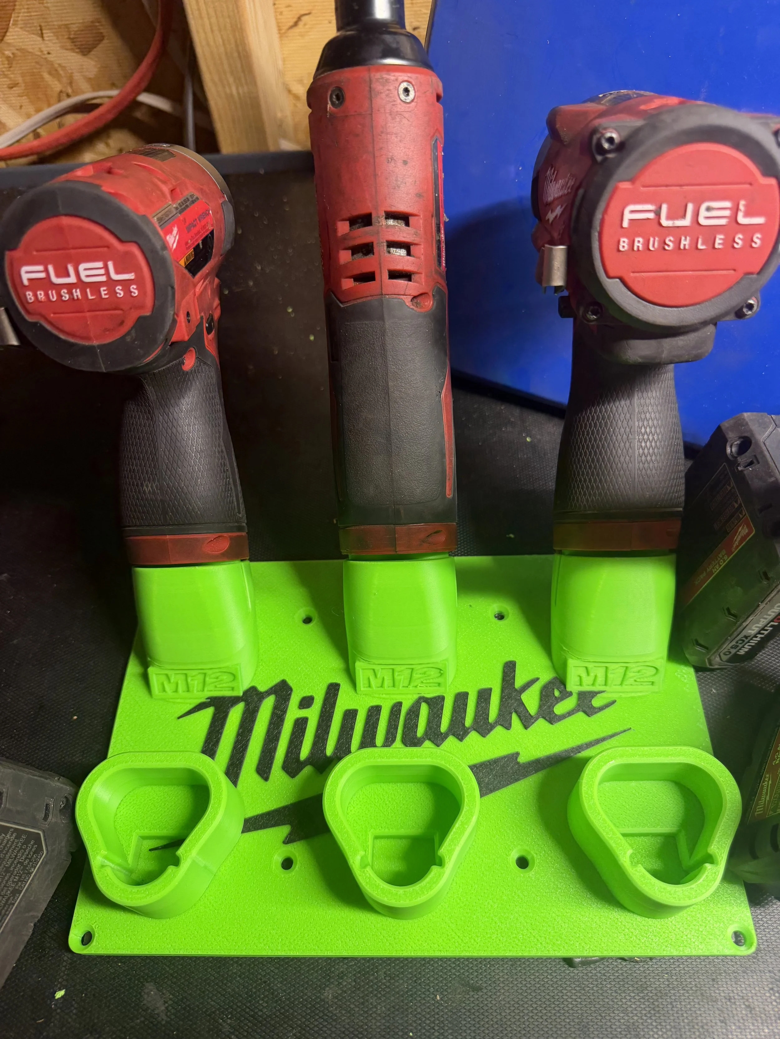 Updated m12 tool and battery holder