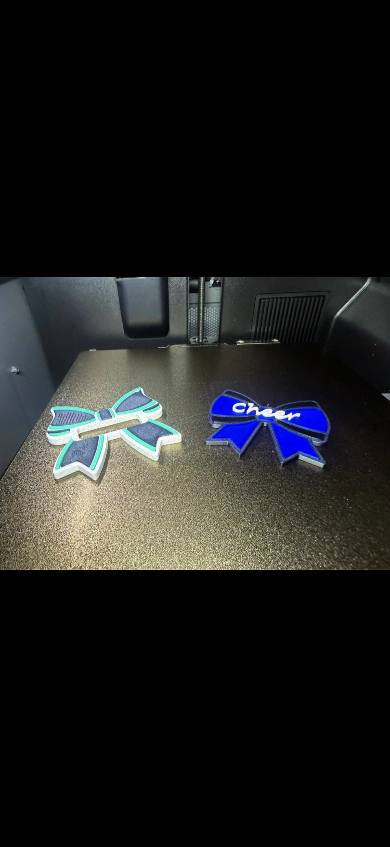 custom cheer bow key chain or hair tie holder