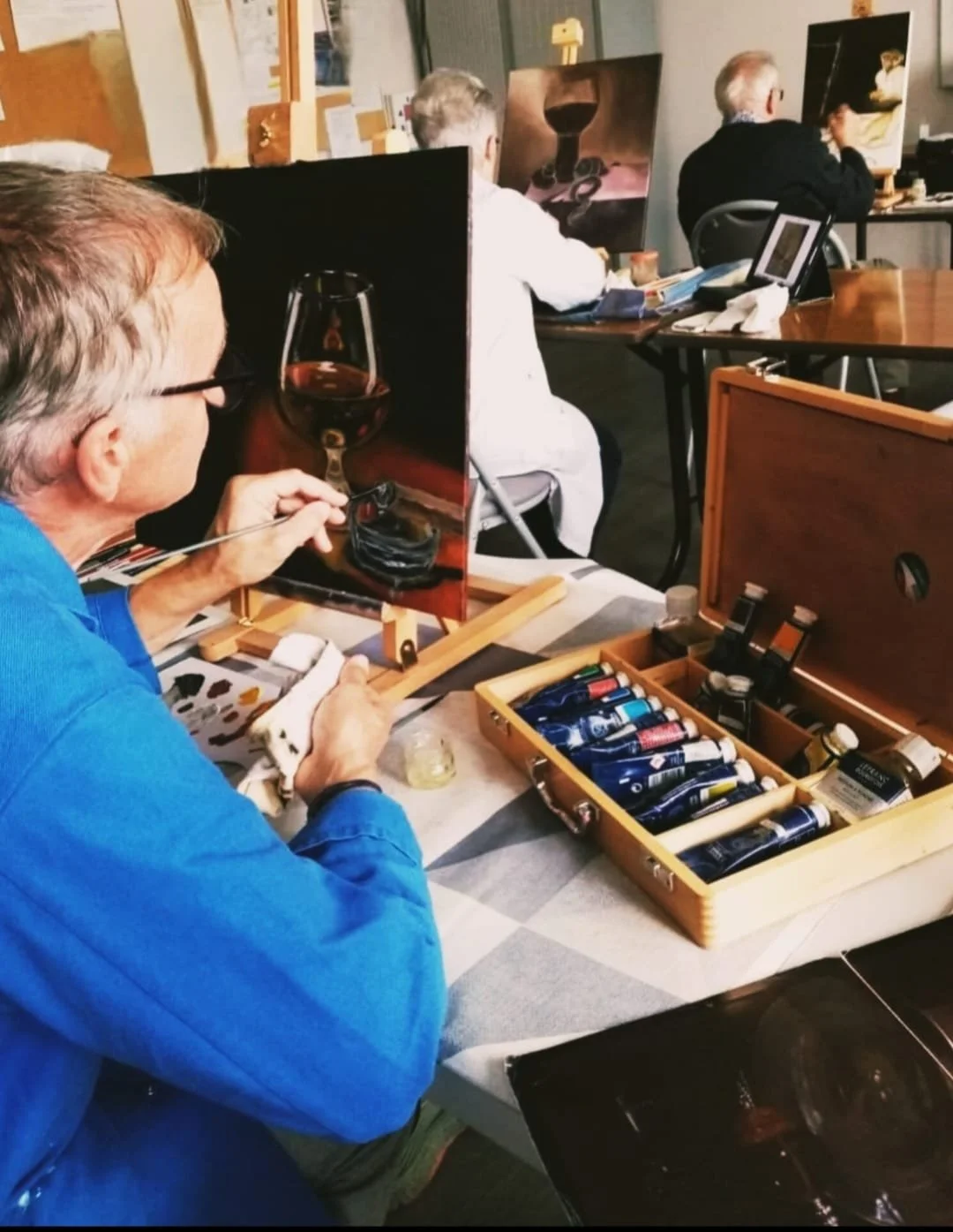 Atelier Sophie Delprat Descorailles, participants en pleine création