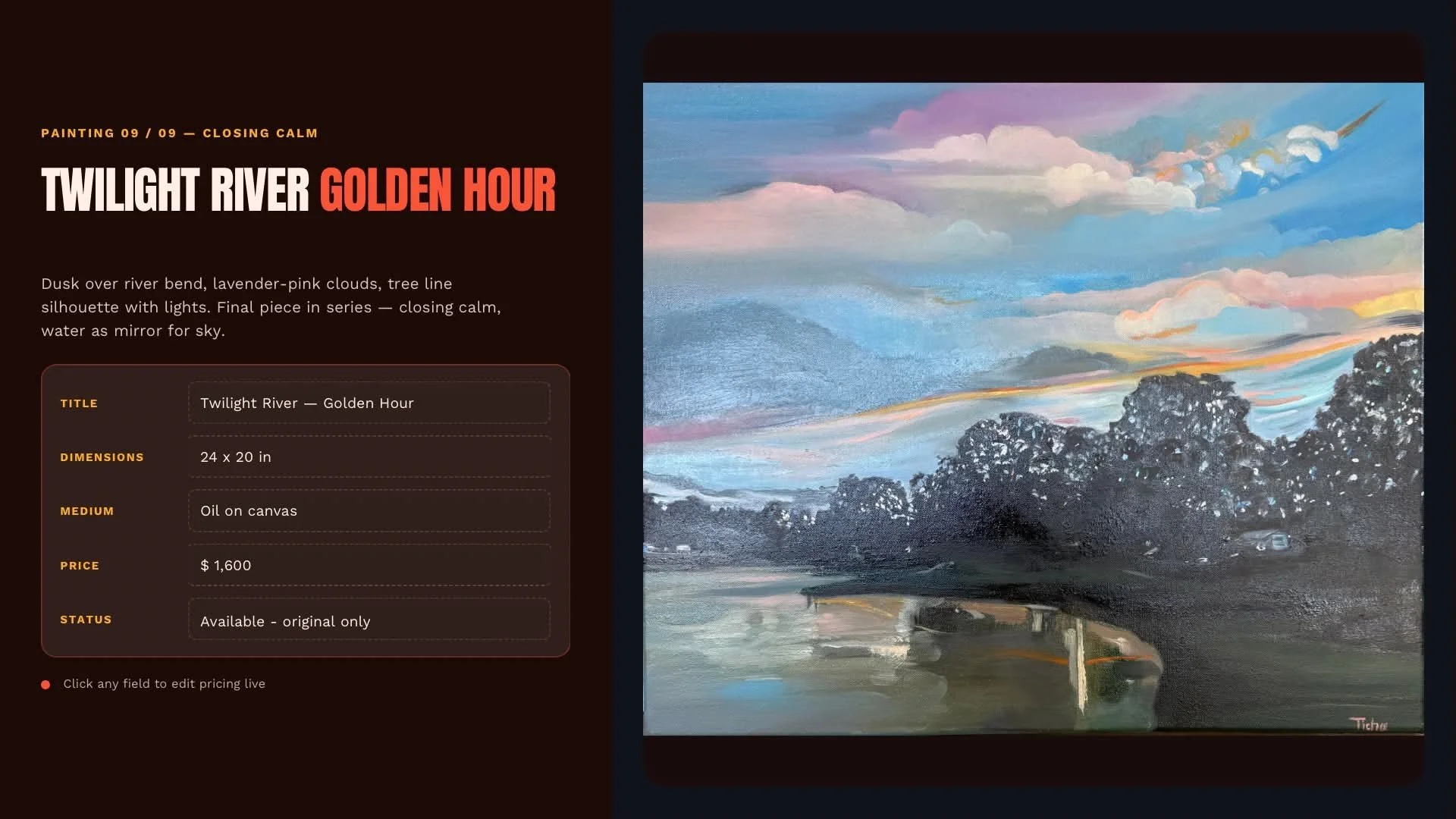 Twilight river Golden Hour