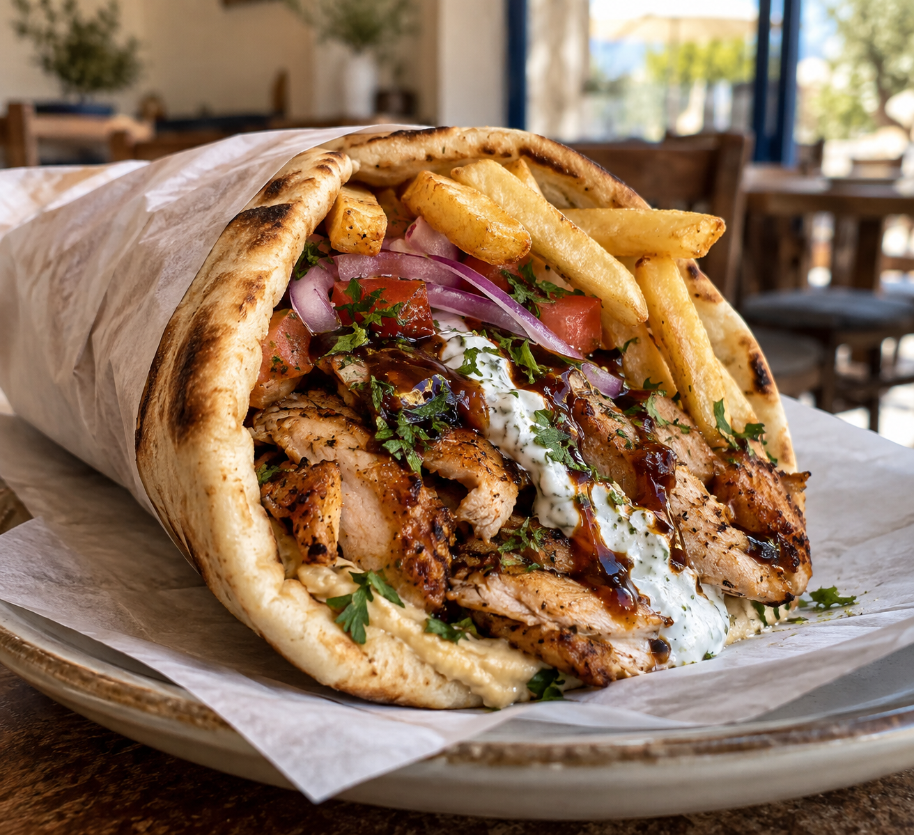Crispy Chicken Shawarma