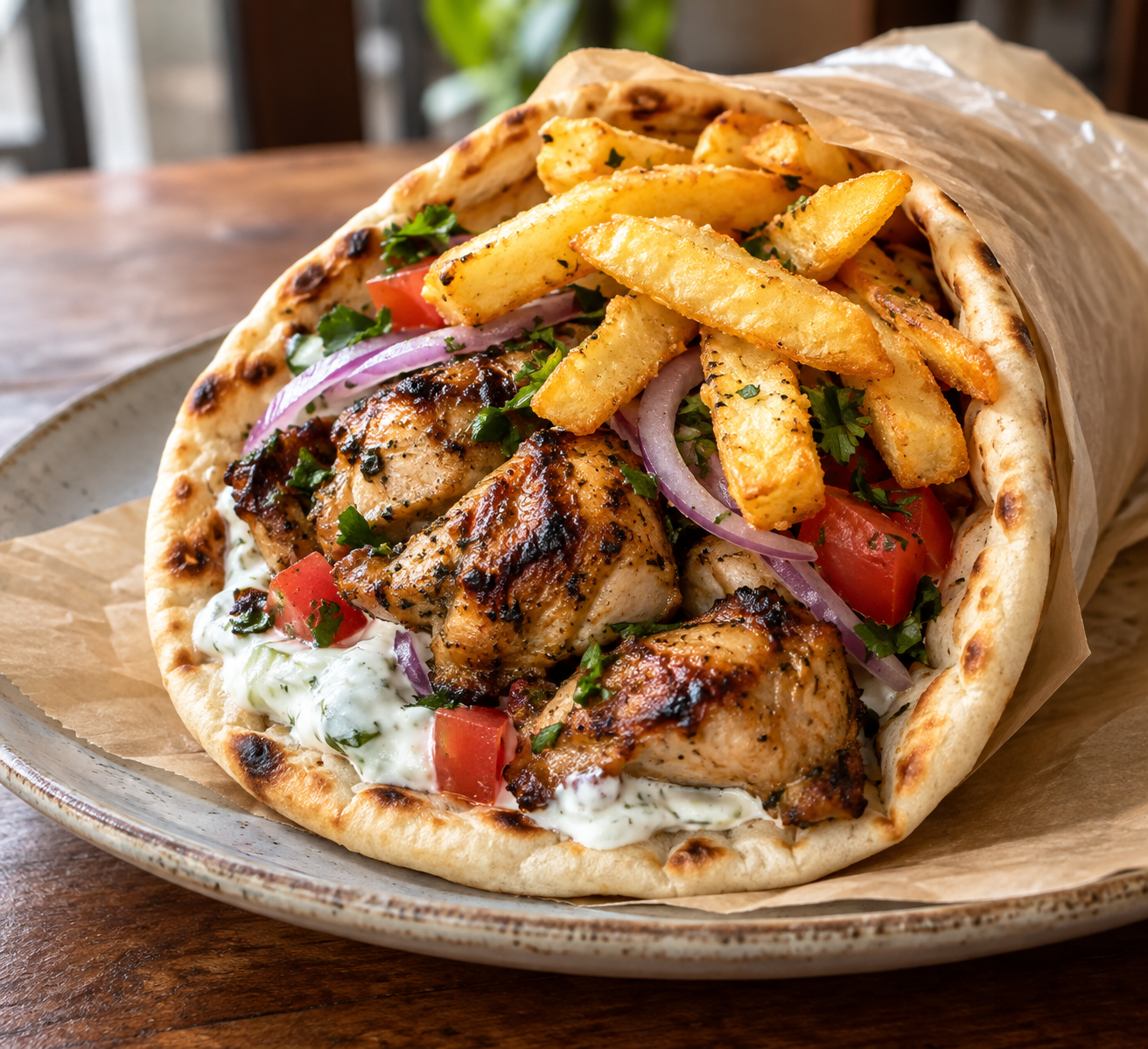 Chicken Souvlaki Gyro