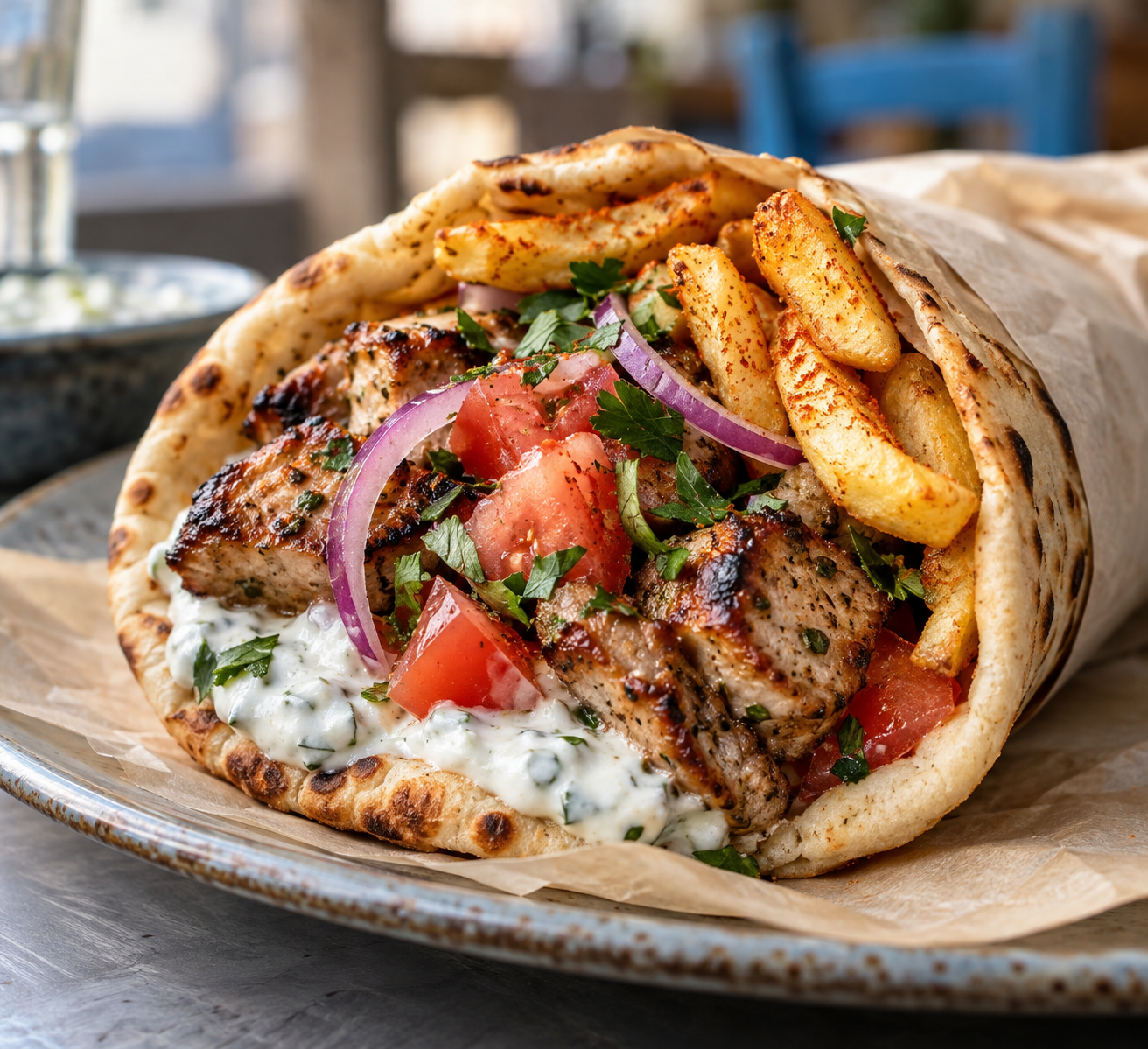 Pork Souvlaki Gyro