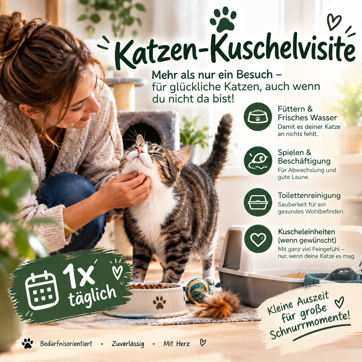 Katzen-Kuschelvisite 1x tägl.
