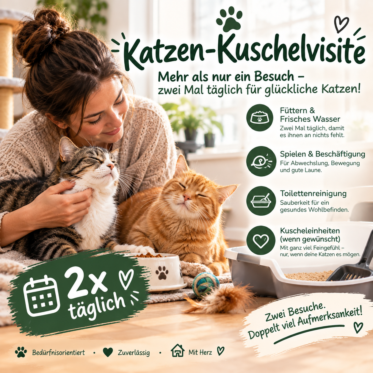 Katzen-Kuschelvisite 2x tägl.