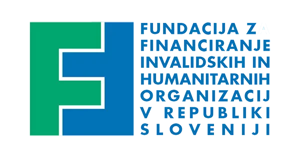 Logotip Fundacije za financiranje invalidskih in humanitarnih organizacij v Republiki Sloveniji (FIHO).
Logo of the Foundation for Funding Disability and Humanitarian Organisations in Slovenia (FIHO).
