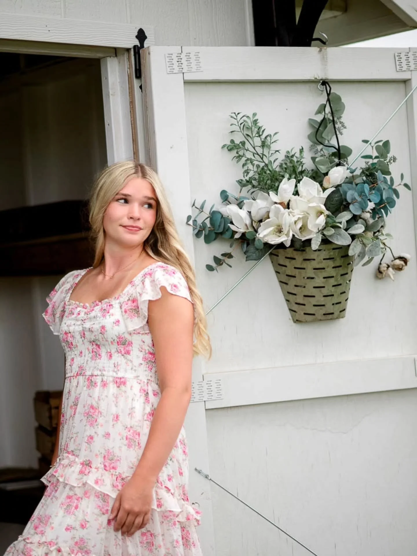 Kind of chic to frolic in a flower field.
