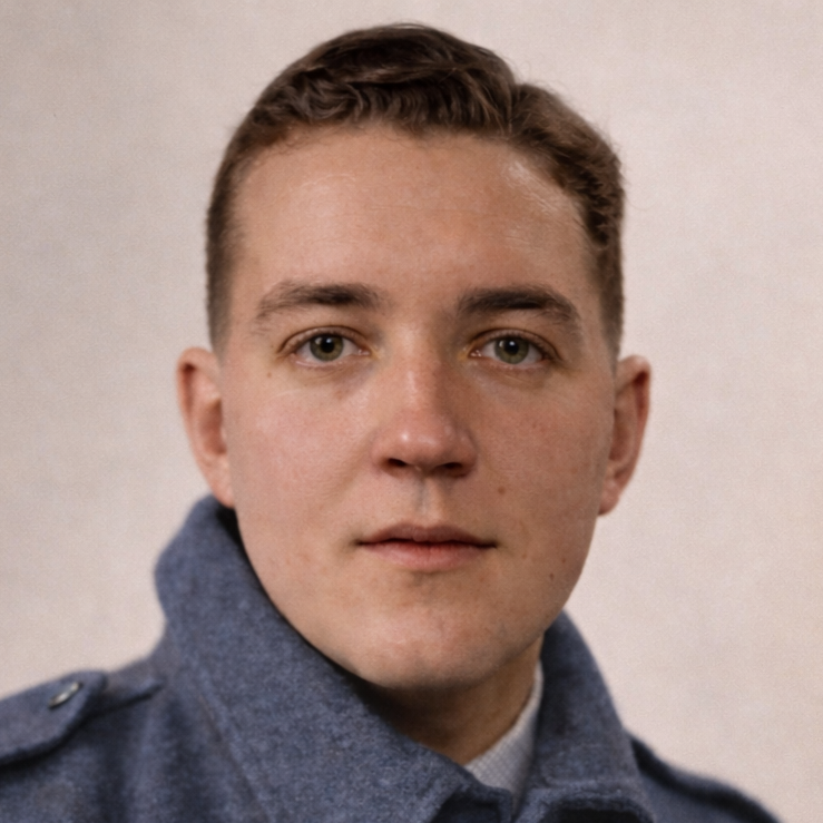 Portrait of Hein Fuchter, one of the five Dutch Engelandvaarders in the 1944 North Sea escape