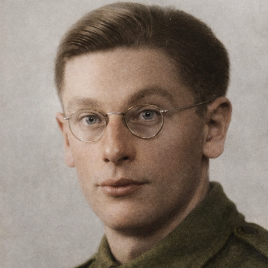Portrait of John Osten, one of the five Dutch Engelandvaarders in the 1944 North Sea Escape