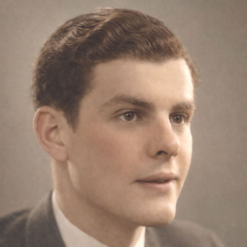 Portrait of Henk Baxmeier, one of the five Dutch Engelandvaarders in the 1944 North Sea escape