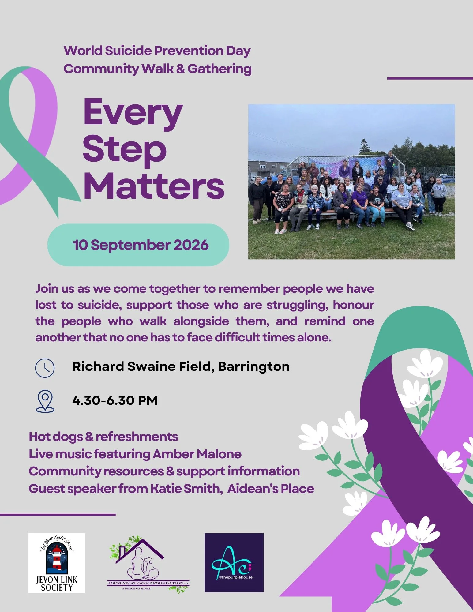 World Suicide Prevention Day Community Walk &amp; Gathering