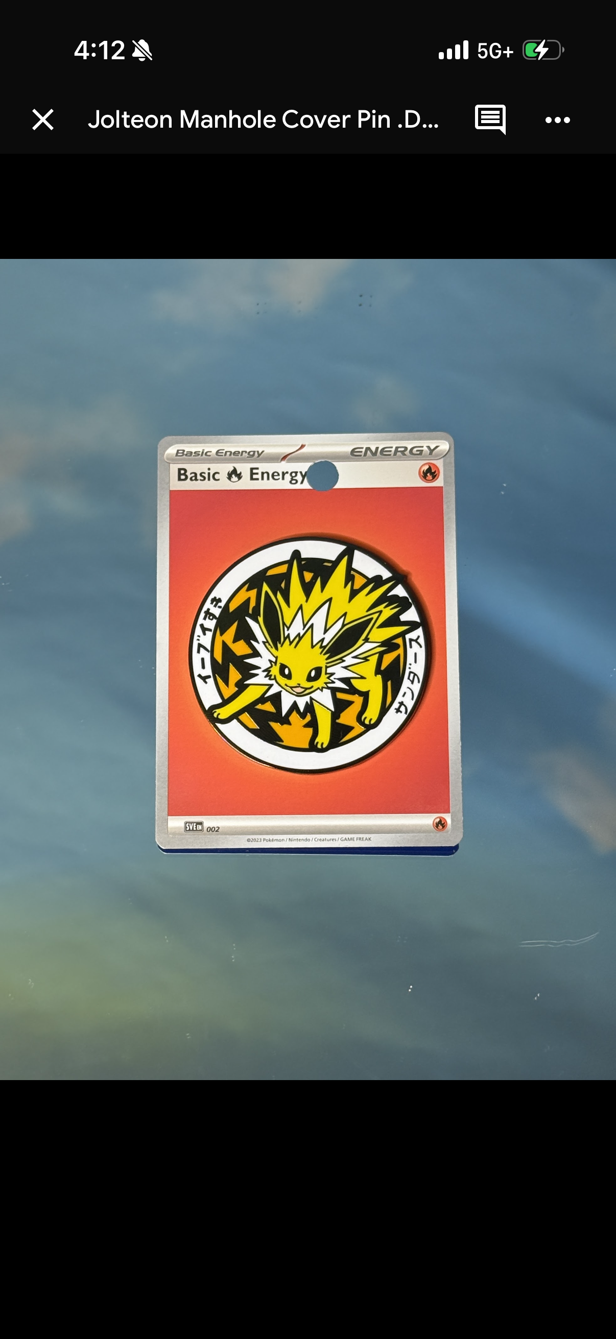 Jolteon Manhole Cover Pin