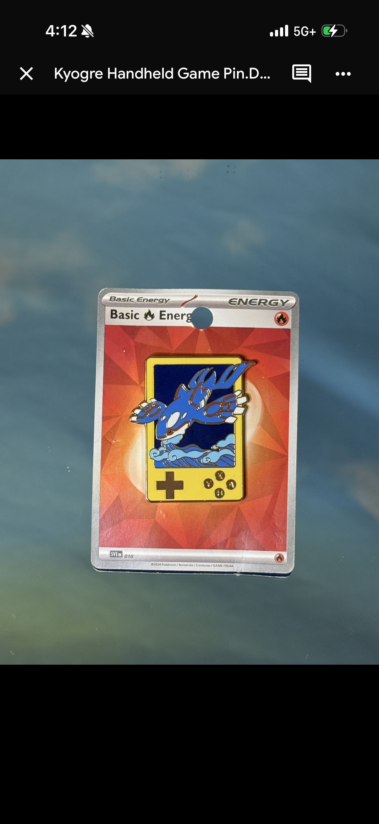 Kyogre Handheld Game Pin