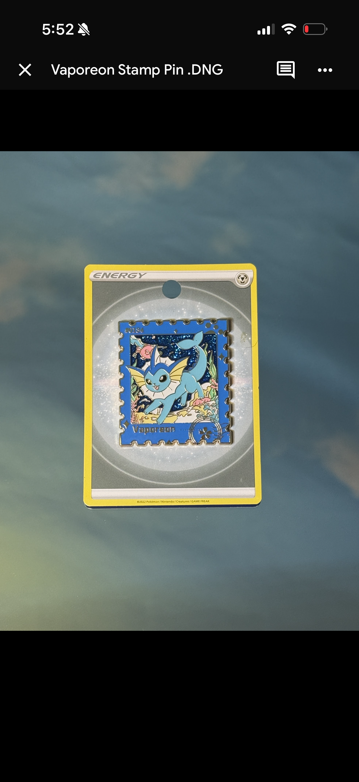 Vaporeon Stamp Pin